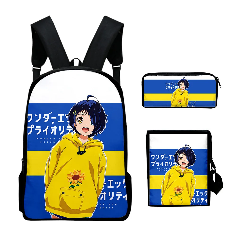 Popular WONDER EGG PRIORITY 3pcs/Set Backpack 3D Print School Student Bookbag Travel Laptop Daypack Shoulder Bag Pencil Case
Popular WONDER EGG PRIORITY 3pcs/Set Backpack 3D Print School Student Bookbag Travel Laptop Daypack Shoulder Bag Pencil Case