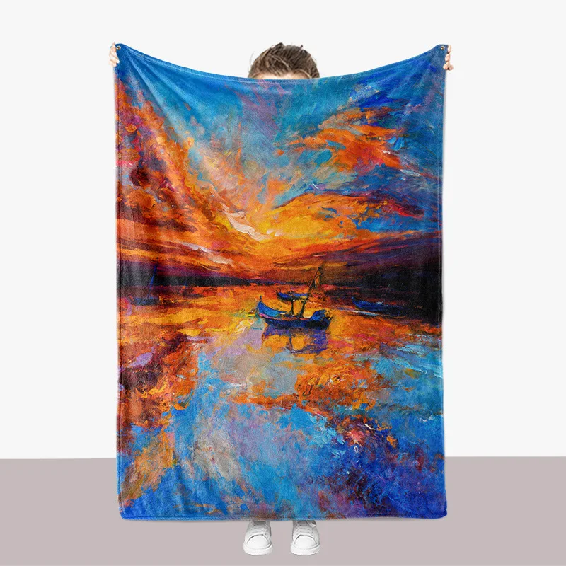 Flannel Throw Warm Cozy King Queen Size for Home Sofa Decor Kids Adults Camping Gift Blanket Soft Oil Painting Landscape Pattern
Flannel Throw Warm Cozy King Queen Size for Home Sofa Decor Kids Adults Camping Gift Blanket Soft Oil Painting Landscape Pattern