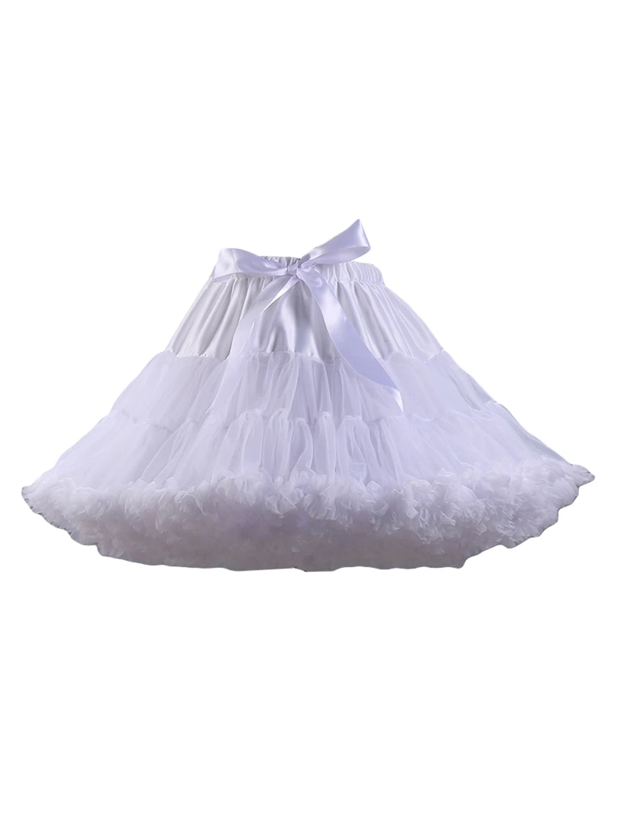 

Women Puffy Tulle Petticoat Layered Pleated Tutu Short Skirts Princess Ballet Dance Pettiskirt Cosplay Costumes (Blue One Size)