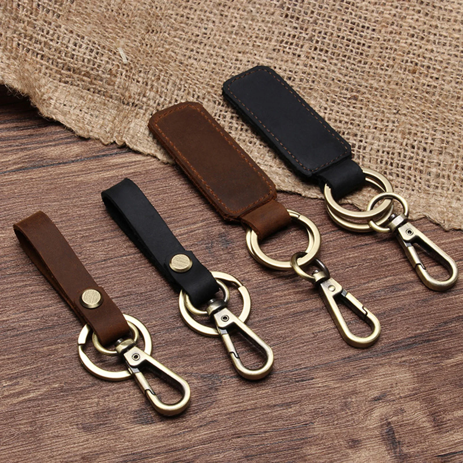 Leather Keychain Fashion Key Fob Keychain With Belt Loop Clip Durable Engraved Key Chain Waist Wallet Handmade Women Men Gift
Leather Keychain Fashion Key Fob Keychain With Belt Loop Clip Durable Engraved Key Chain Waist Wallet Handmade Women Men Gift