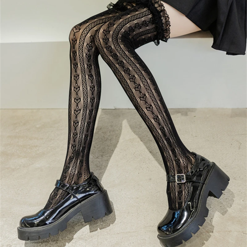 High Tube Thigh Knee Socks Female Cute Black And White Lace Lolita Long Tube Love Lace Japanese College Style Ultra-thin Sexy
High Tube Thigh Knee Socks Female Cute Black And White Lace Lolita Long Tube Love Lace Japanese College Style Ultra-thin Sexy