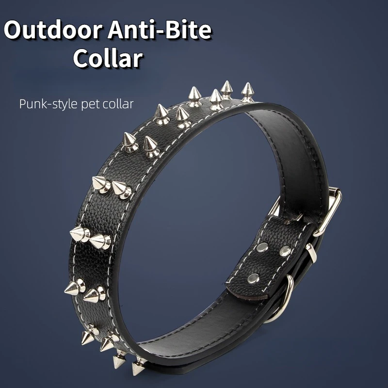 Pet large dog collar dog punk style PU rivet collar dog personalise collar anti-bite collar for going out pet supplies
Pet large dog collar dog punk style PU rivet collar dog personalise collar anti-bite collar for going out pet supplies