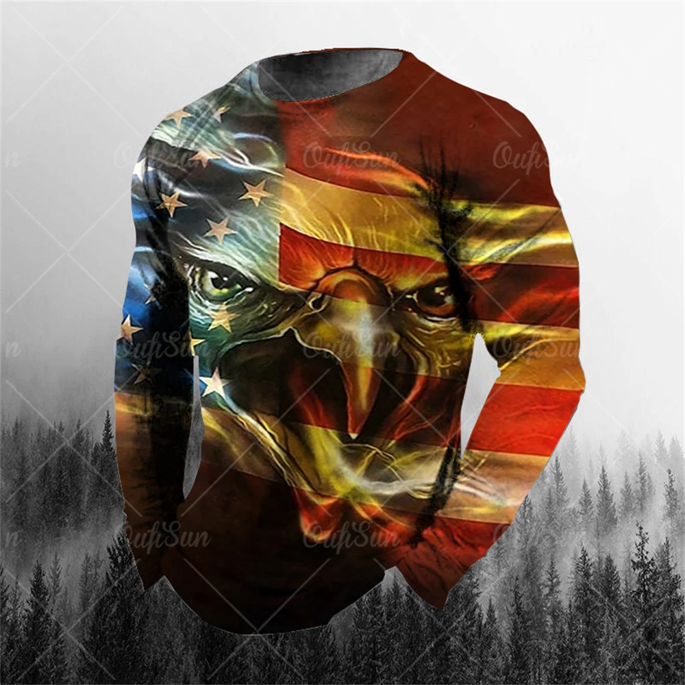 Eagle American Flag 3d Printed Men's Long Sleeve Retro Classic Pop O Neck Top Tee Loose Animal Vintage Oversized Pullover Tshirt
Eagle American Flag 3d Printed Men's Long Sleeve Retro Classic Pop O Neck Top Tee Loose Animal Vintage Oversized Pullover Tshirt