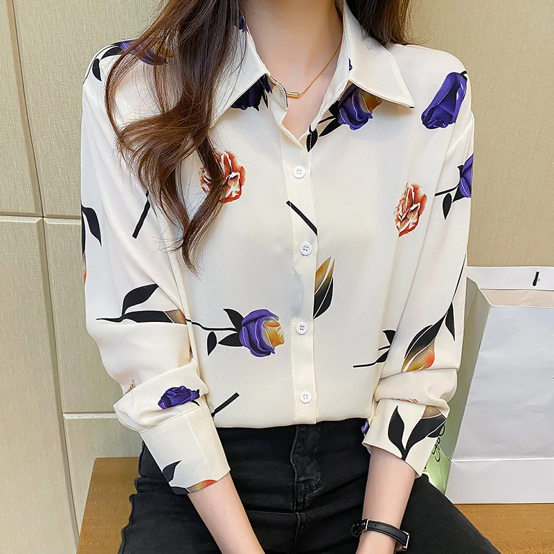 New Print Loose Autumn Chiffon Blouse Work Casual Tops Long Sleeve Blouses Womens Simple Series Vintage Shirt
New Print Loose Autumn Chiffon Blouse Work Casual Tops Long Sleeve Blouses Womens Simple Series Vintage Shirt