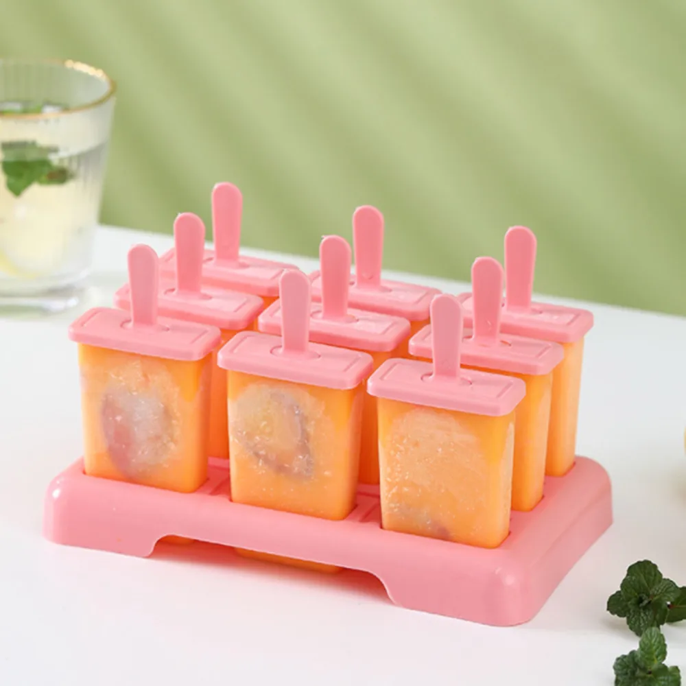 1PCS PP Plastic 20.3*13*12.5cm Ice Cream Mold 9 Ice Popsicle Mold Set Reusable Ice Cream Mold with Stick ans Lid Kitchen Tool
1PCS PP Plastic 20.3*13*12.5cm Ice Cream Mold 9 Ice Popsicle Mold Set Reusable Ice Cream Mold with Stick ans Lid Kitchen Tool