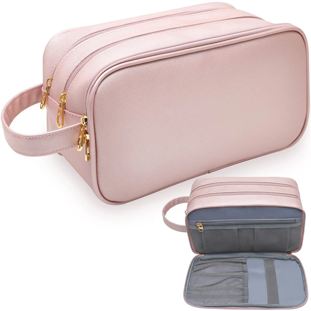 Toiletry Bag for Women Small PU Leather Lightweight Travel Storage Cosmetic Bag Fashion Girls Makeup Organizer Beauty Bags Pink
Toiletry Bag for Women Small PU Leather Lightweight Travel Storage Cosmetic Bag Fashion Girls Makeup Organizer Beauty Bags Pink