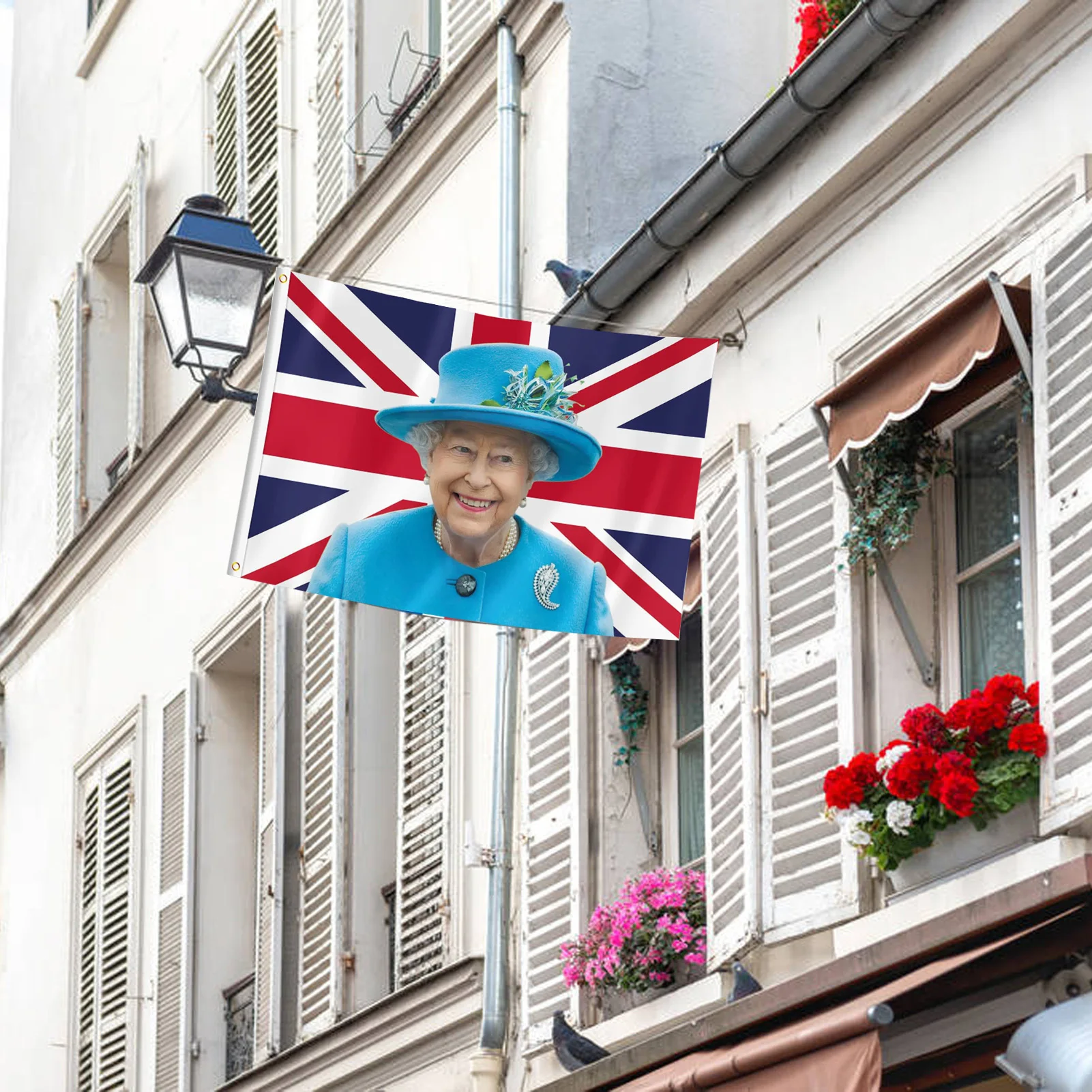 Queen Elizabeth II Jubilee Flag 3x5ft Union Jack Flag Featuring Her Majesty The Queen 70th Anniversary Street Party Giant
Queen Elizabeth II Jubilee Flag 3x5ft Union Jack Flag Featuring Her Majesty The Queen 70th Anniversary Street Party Giant