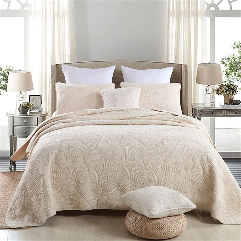 Solid White Beige Green color Soft Cotton Quilted Bedspread Queen size Embroidered Bedspread Quilted Bed Cover Bedding set
Solid White Beige Green color Soft Cotton Quilted Bedspread Queen size Embroidered Bedspread Quilted Bed Cover Bedding set