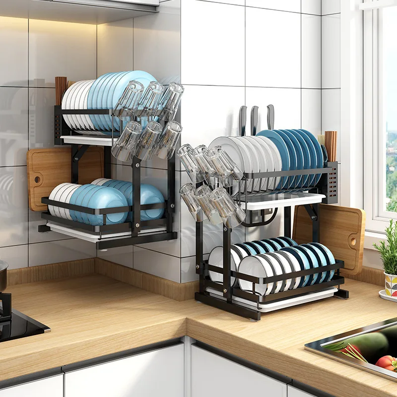 New Kitchen Bowl Rack Double Drain Rack Bowl Plate Dish Rack Multi-functional Household Utensil And Chopsticks
New Kitchen Bowl Rack Double Drain Rack Bowl Plate Dish Rack Multi-functional Household Utensil And Chopsticks