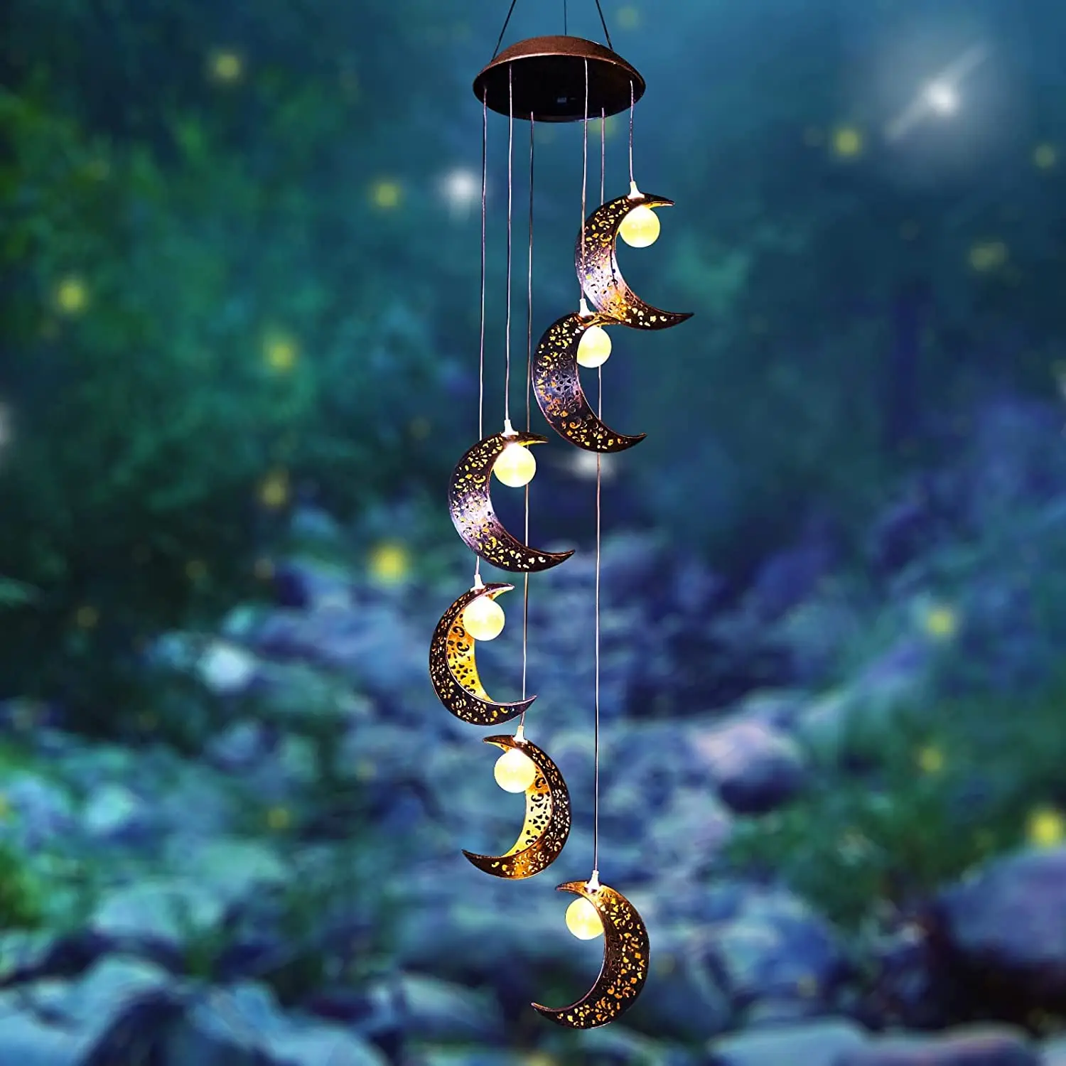 Sun Moon Wind Chime Outdoor Solar Light Wind Chime Waterproof Hanging Decoration Garden Yard Birthday Gift Ramadan Outdoor Home
Sun Moon Wind Chime Outdoor Solar Light Wind Chime Waterproof Hanging Decoration Garden Yard Birthday Gift Ramadan Outdoor Home