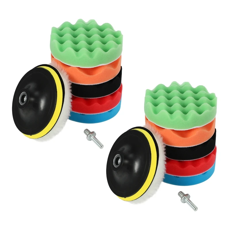 NEW-16Pcs/Set Car Sponge Polishing Pad Set 5 Inch Buffing Waxing Pad for Boat Car Polisher Buffer Drill Wheel Polisher Tools
NEW-16Pcs/Set Car Sponge Polishing Pad Set 5 Inch Buffing Waxing Pad for Boat Car Polisher Buffer Drill Wheel Polisher Tools