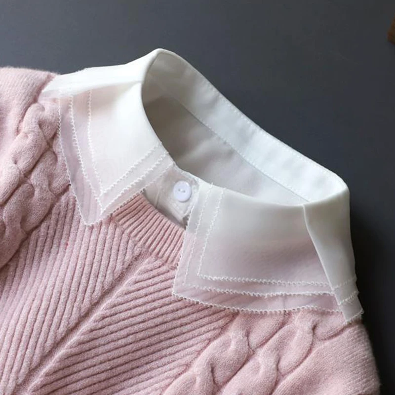 Women Lace Large Lapel Fake Collar Female Neckwear Shirt Detachable Half Shirt Collar Blouse Button Adjustable Ties False Collar
Women Lace Large Lapel Fake Collar Female Neckwear Shirt Detachable Half Shirt Collar Blouse Button Adjustable Ties False Collar