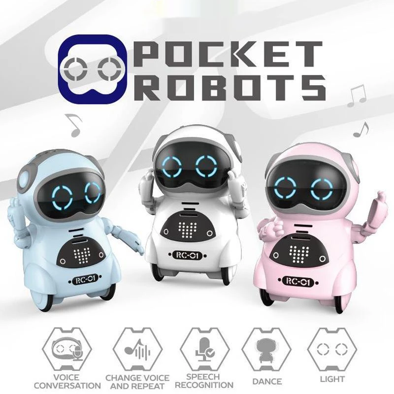 Kids Mini Pocket Robot Rc Intelligent Interactive Go Talking Dialogue Voice Recognition Record Singing Dancing Tell Story Toy
Kids Mini Pocket Robot Rc Intelligent Interactive Go Talking Dialogue Voice Recognition Record Singing Dancing Tell Story Toy