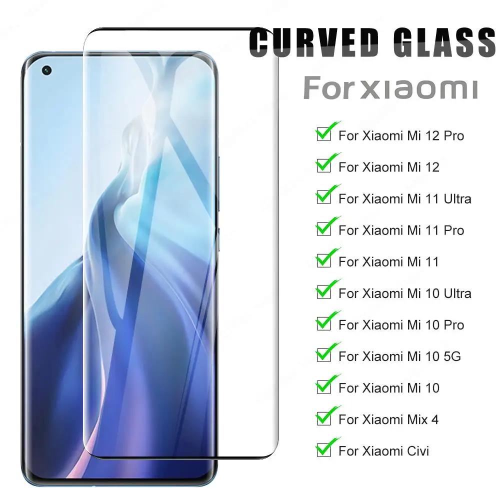 Curved Tempere Glass For Xiaomi Mi 12 Pro 11 Ultra 10 Pro Mix 4 Civi Screen Protector Glass For Xiaomi Mi12 Pro Mi11 Ultra Mi10
Curved Tempere Glass For Xiaomi Mi 12 Pro 11 Ultra 10 Pro Mix 4 Civi Screen Protector Glass For Xiaomi Mi12 Pro Mi11 Ultra Mi10