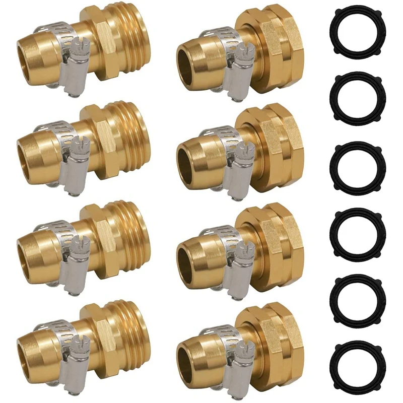 Garden Hose Repair Connector With Clamps, Fit For 3/4 Inch Or 5/8 Inch Garden Hose Fitting, 4 Set
Garden Hose Repair Connector With Clamps, Fit For 3/4 Inch Or 5/8 Inch Garden Hose Fitting, 4 Set