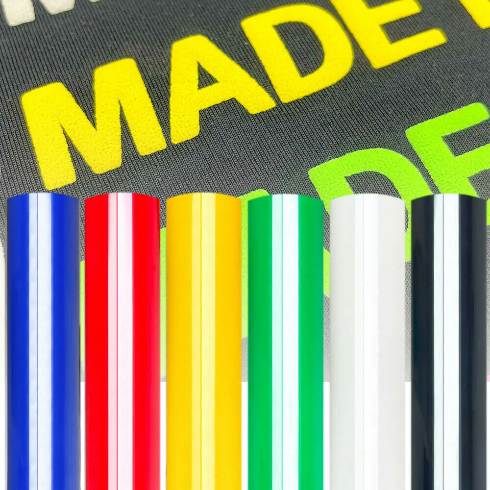 Puff Vinyl Heat Transfer HTV 6 Assorted Colors 3D Puff Film Designs for Heat Press Tshirt Hat Garment DIY Compatible with Cricut
Puff Vinyl Heat Transfer HTV 6 Assorted Colors 3D Puff Film Designs for Heat Press Tshirt Hat Garment DIY Compatible with Cricut