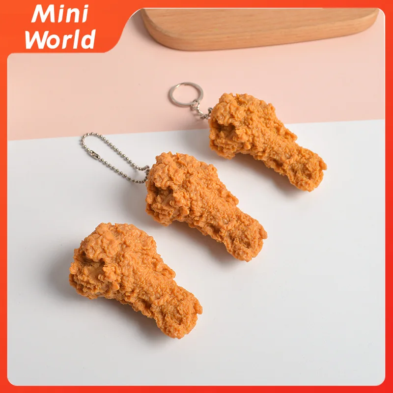 1Pcs Simulation Food Series Miniatures PVC Fried Chicken Leg Fried Chicken Wings French Fries Model for Car Keys Bag Keychain
1Pcs Simulation Food Series Miniatures PVC Fried Chicken Leg Fried Chicken Wings French Fries Model for Car Keys Bag Keychain
