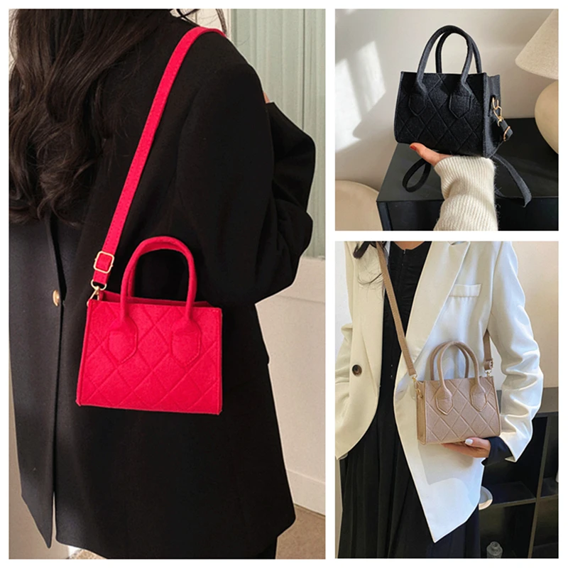Women's Small Handbags felt Side Shoulder Bags for Women Shopper Tote Bag travel bag organizer Women's purses Rose Square bag
Women's Small Handbags felt Side Shoulder Bags for Women Shopper Tote Bag travel bag organizer Women's purses Rose Square bag
