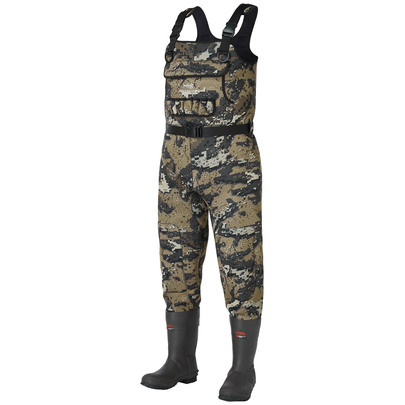 Bassdash Bare Camo Neoprene Chest Fishing Hunting Waders for Men with 600 Grams Insulated Rubber Boot Foot 
Bassdash Bare Camo Neoprene Chest Fishing Hunting Waders for Men with 600 Grams Insulated Rubber Boot Foot