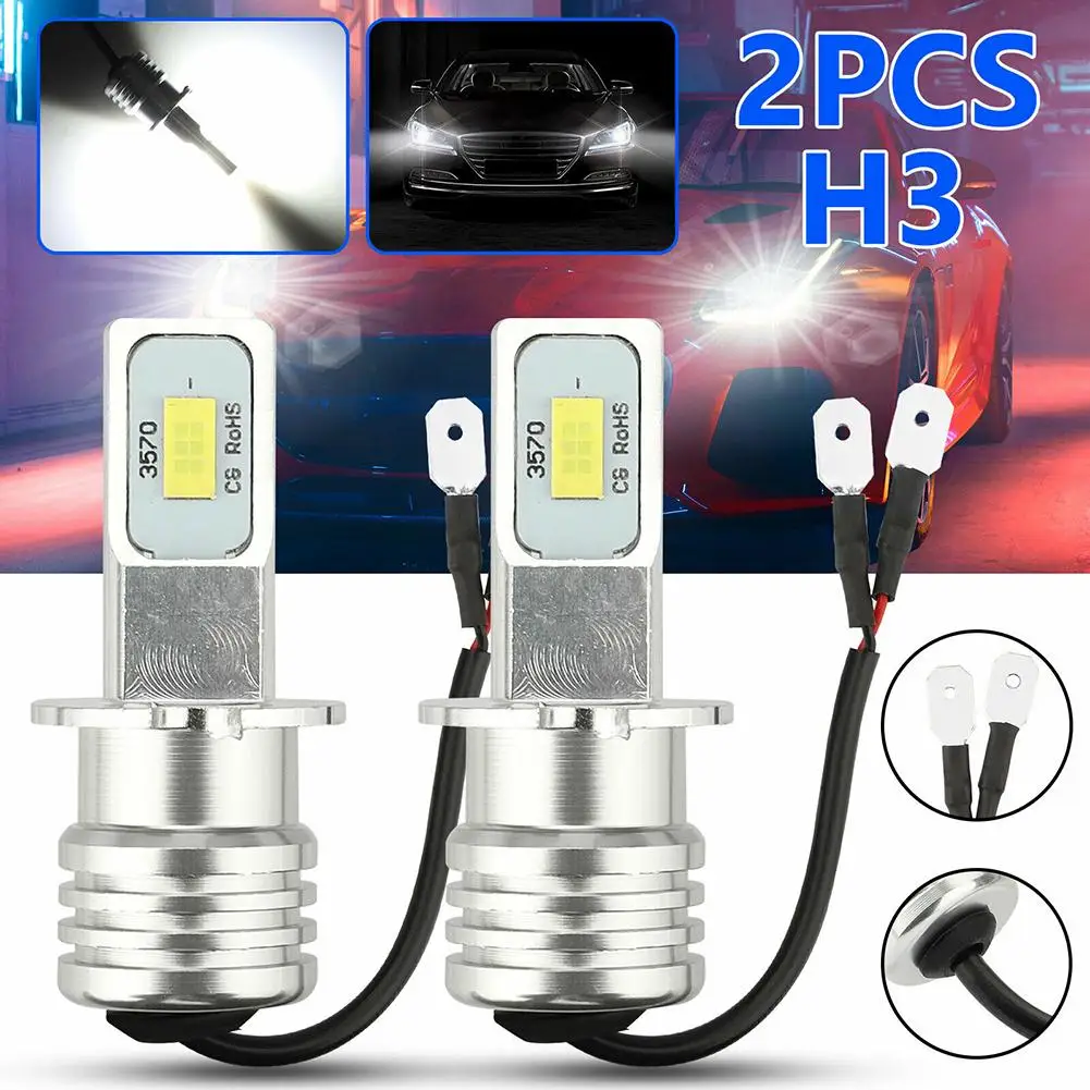 2pcs H3 LED Bulb Super Bright White Led Headlight Car Fog Lights 6000K Running Light Auto Fog Lamp Day Car Running Light
2pcs H3 LED Bulb Super Bright White Led Headlight Car Fog Lights 6000K Running Light Auto Fog Lamp Day Car Running Light