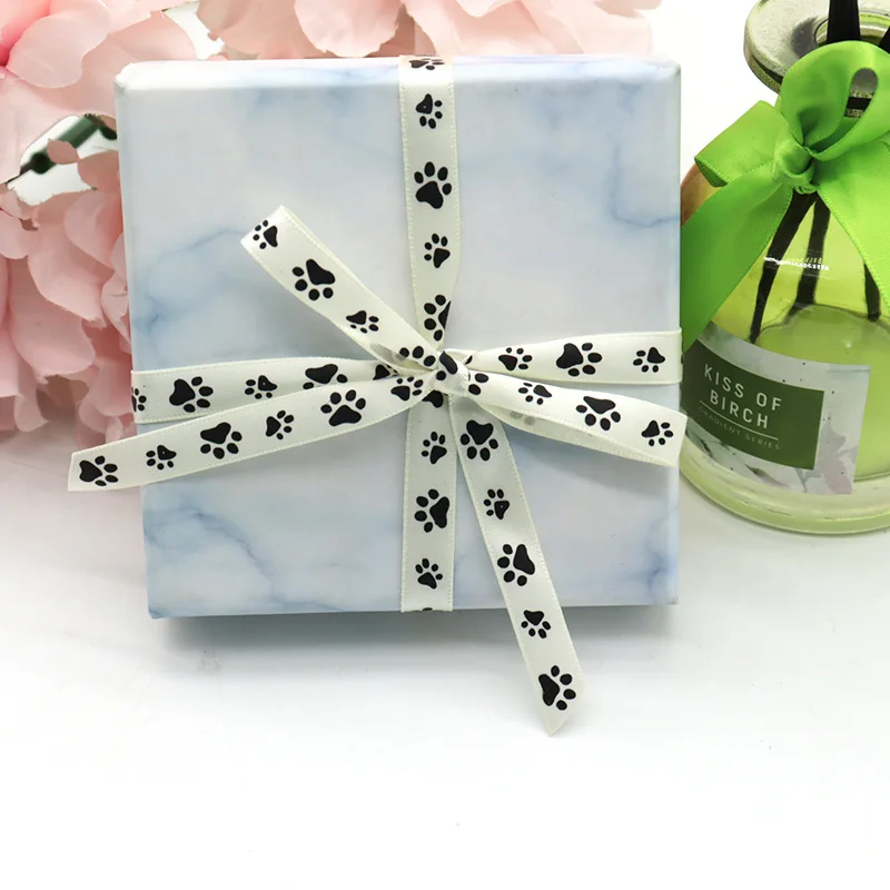 9MM Heat Transfer Pet Paws Printed Polyester Satin Ribbon For DIY Sewing Gift Packing Decorations 10Yards
9MM Heat Transfer Pet Paws Printed Polyester Satin Ribbon For DIY Sewing Gift Packing Decorations 10Yards