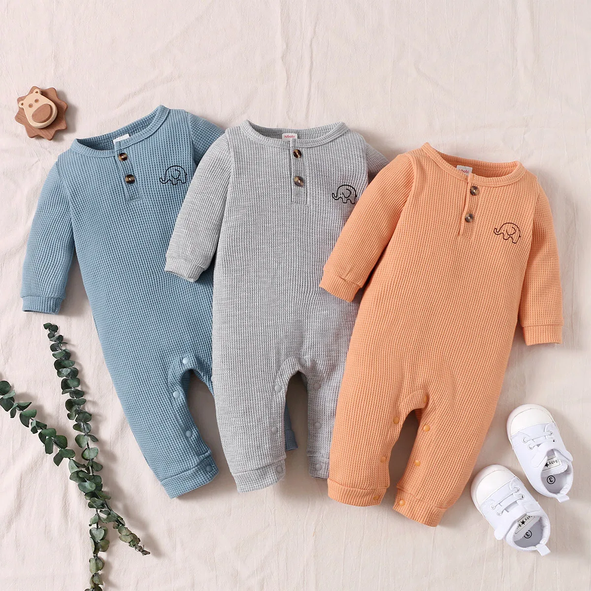 hibobi Newborn Baby Elephant Pattern Embroidery Long Sleeve Jumpsuit Cartoon Cute Baby Boy Spring And Autumn Clothes
hibobi Newborn Baby Elephant Pattern Embroidery Long Sleeve Jumpsuit Cartoon Cute Baby Boy Spring And Autumn Clothes