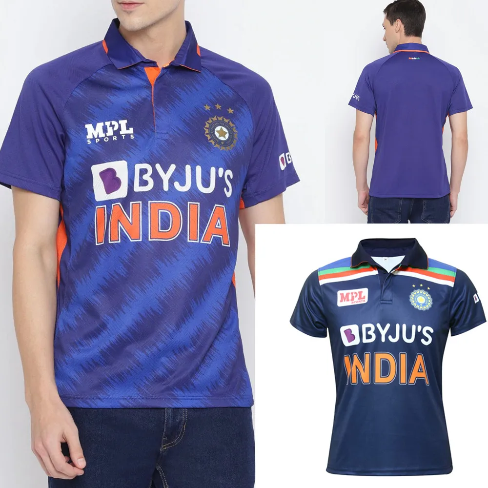 

Новая стильная футболка 2022 2023 футболка с изображением индийского крикета с именем и номером на заказ