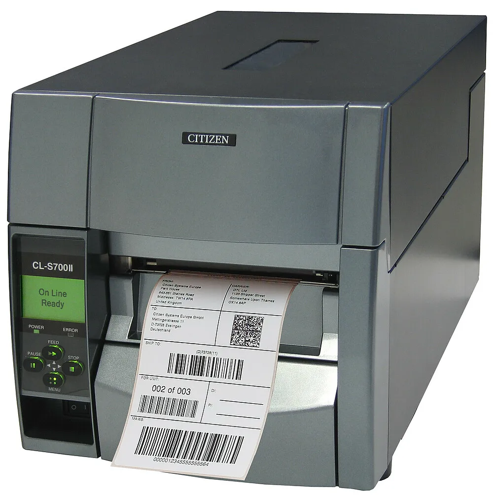 

CITIZEN CL-S700II Industrial Barcode Printer Thermal Transfer Direct Thermal 203 dpi Printing with added speed and capacity