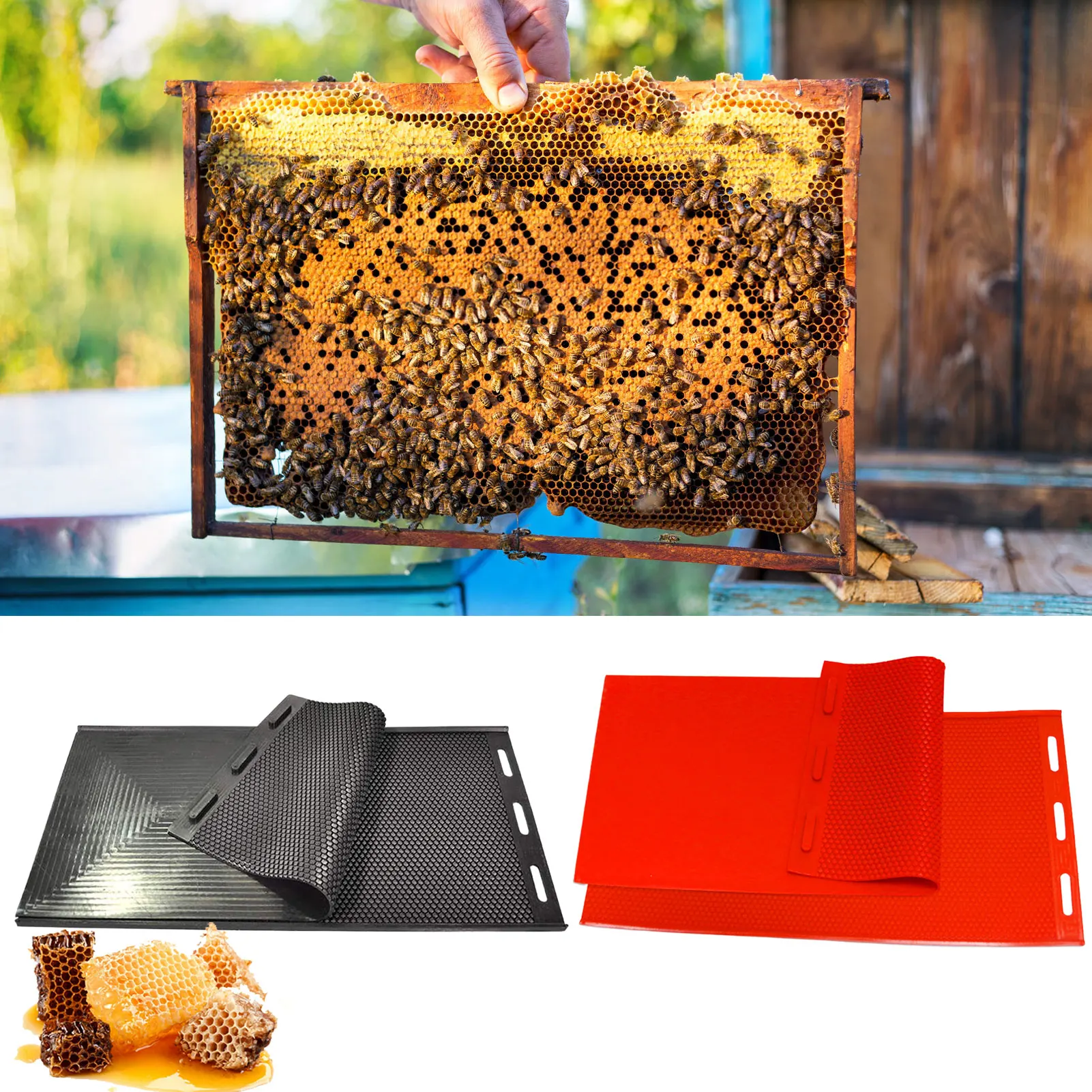 Silicone Beeswax Press Sheet Mould Foundation Beekeeping Equipment Bee Hive Basis Press Sheet Mould Tools Beeswax Mold 44x23cm
Silicone Beeswax Press Sheet Mould Foundation Beekeeping Equipment Bee Hive Basis Press Sheet Mould Tools Beeswax Mold 44x23cm