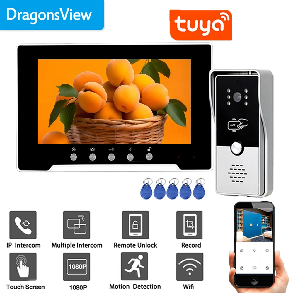 Видеодомофон Dragonsview Tuya 7 дюймов 
Видеодомофон Dragonsview Tuya 7 дюймов