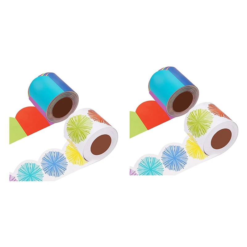 4 Rolls Bulletin Board Borders As Shown 99 Ft Colorful Scalloped Borders Trim For Desks, Lockers, School Or Classroom Decor
4 Rolls Bulletin Board Borders As Shown 99 Ft Colorful Scalloped Borders Trim For Desks, Lockers, School Or Classroom Decor