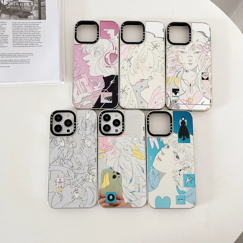 Luxury Cute Japanese Retro Sweet Cool Girl Plating Mirror Phone Case For iPhone 14 13 12 11 Pro Max Shockproof Hard PC Cover
Luxury Cute Japanese Retro Sweet Cool Girl Plating Mirror Phone Case For iPhone 14 13 12 11 Pro Max Shockproof Hard PC Cover
