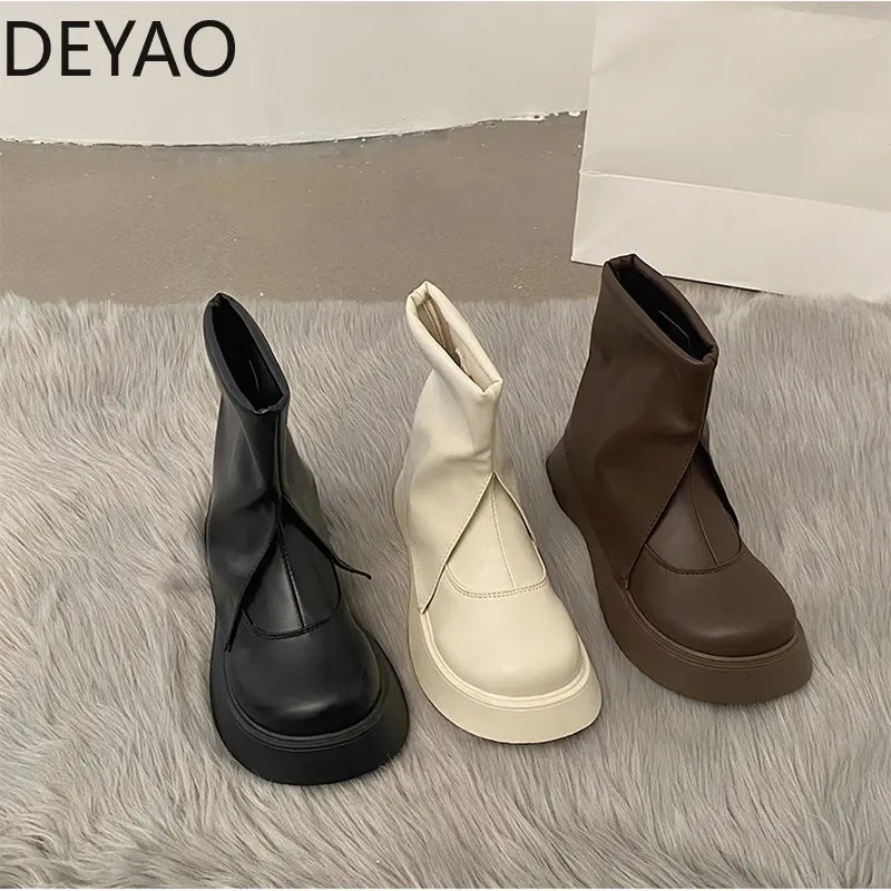 Winter Boots For Women Round Toe Shoes Ladies Fashion Slip On Platform Thick Sole Short Boots 2022 Ladies Ankle Booties
Winter Boots For Women Round Toe Shoes Ladies Fashion Slip On Platform Thick Sole Short Boots 2022 Ladies Ankle Booties