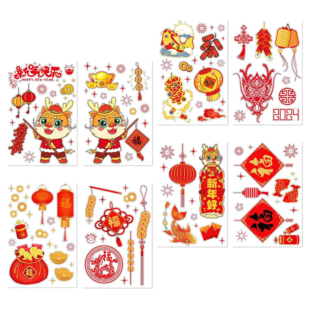 

Статическая наклейка с ветром, новогодние оконные наклейки, китайские стеклянные наклейки, декоративные наклейки на стену