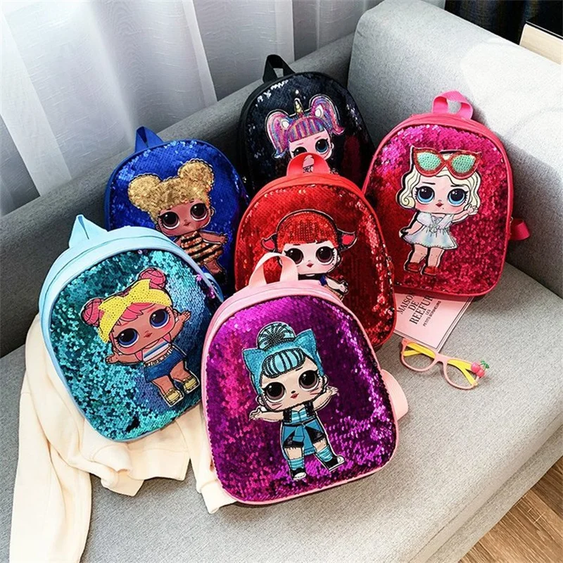LOL Doll Schoolbag PU Sequined Children's Backpack Cute Surprise Doll Sequined Schoolbag Cartoon Small Backpack Girls Gift
LOL Doll Schoolbag PU Sequined Children's Backpack Cute Surprise Doll Sequined Schoolbag Cartoon Small Backpack Girls Gift