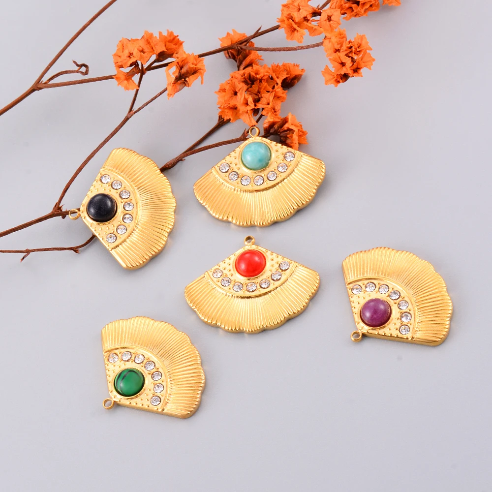 4Pcs Natural Stone Stainless Steel Gold Plated Bohemia Charm Pendants Tassel Rhinestone Charm for DIY Earring Necklace Making
4Pcs Natural Stone Stainless Steel Gold Plated Bohemia Charm Pendants Tassel Rhinestone Charm for DIY Earring Necklace Making