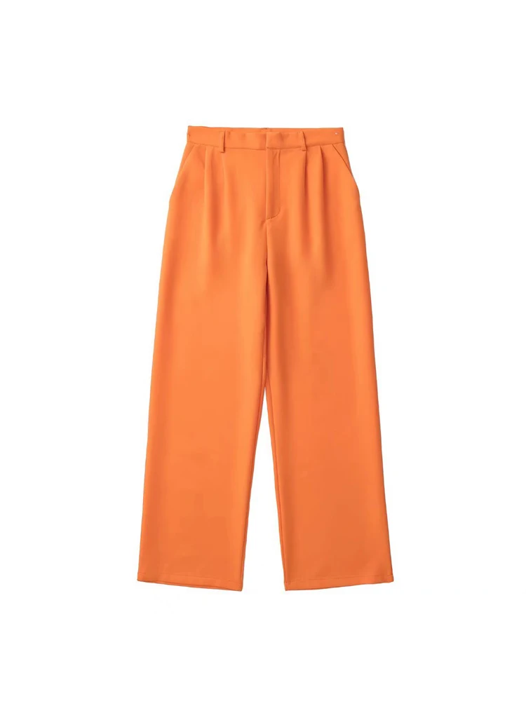 2022 Summer Women Casual Straight Pants Solid Pleated Pocket Zipper Female Fashion Street OL Pant Trousers
2022 Summer Women Casual Straight Pants Solid Pleated Pocket Zipper Female Fashion Street OL Pant Trousers