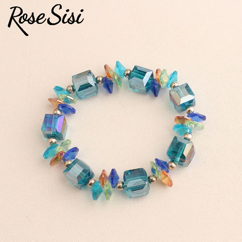 Rose sisi Korean-style handmade irregular shaped beaded bracelet for woman glazed Square bracelets magical present for student
Rose sisi Korean-style handmade irregular shaped beaded bracelet for woman glazed Square bracelets magical present for student