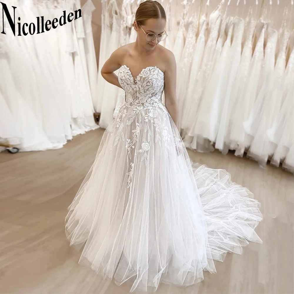 Привлекательные Свадебные платья с оборками и открытой спиной, без рукавов, 2023, свадебное платье невесты с кружевной аппликацией, свадебное платье, сделанное на заказ 
Привлекательные Свадебные платья с оборками и открытой спиной, без рукавов, 2023, свадебное платье невесты с кружевной аппликацией, свадебное платье, сделанное на заказ