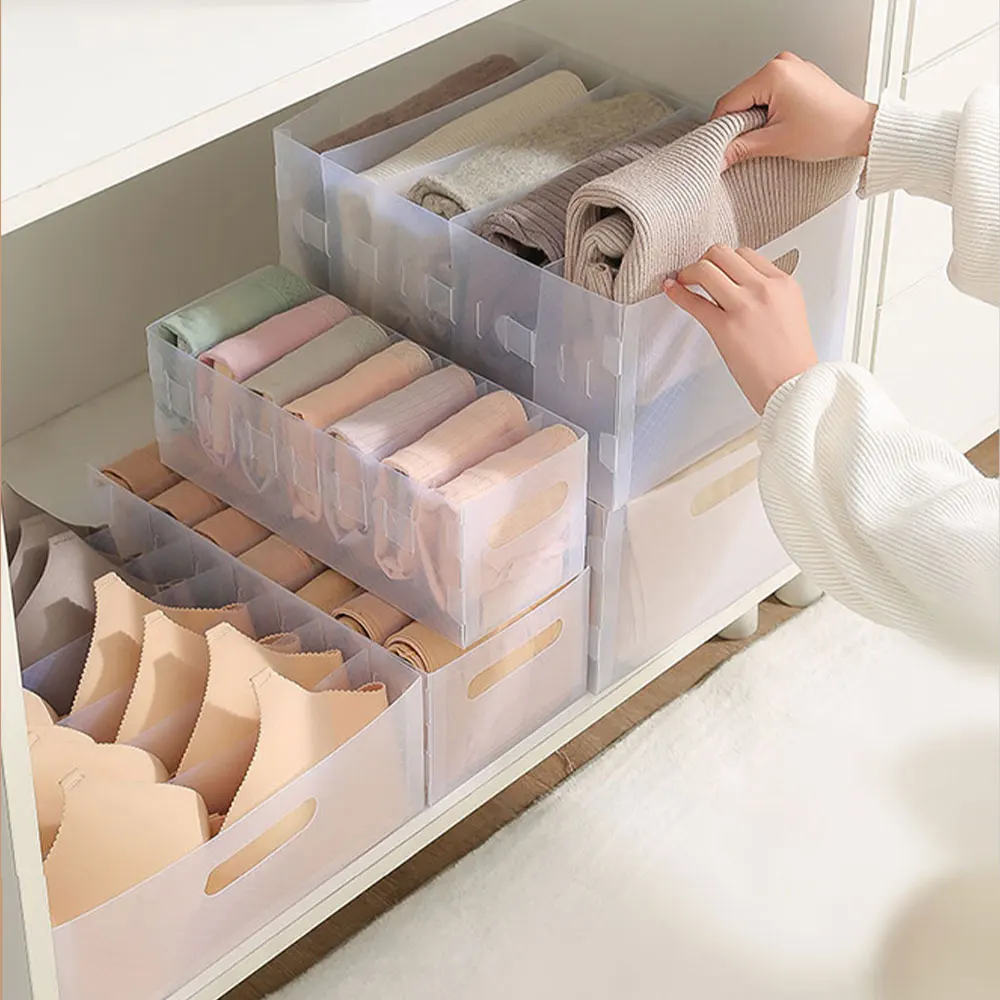 Clothes Storage Box Storage Underwear Sock Pants Organizers Panties Washable Jeans Plastic foldable House Bedroom Shelf
Clothes Storage Box Storage Underwear Sock Pants Organizers Panties Washable Jeans Plastic foldable House Bedroom Shelf