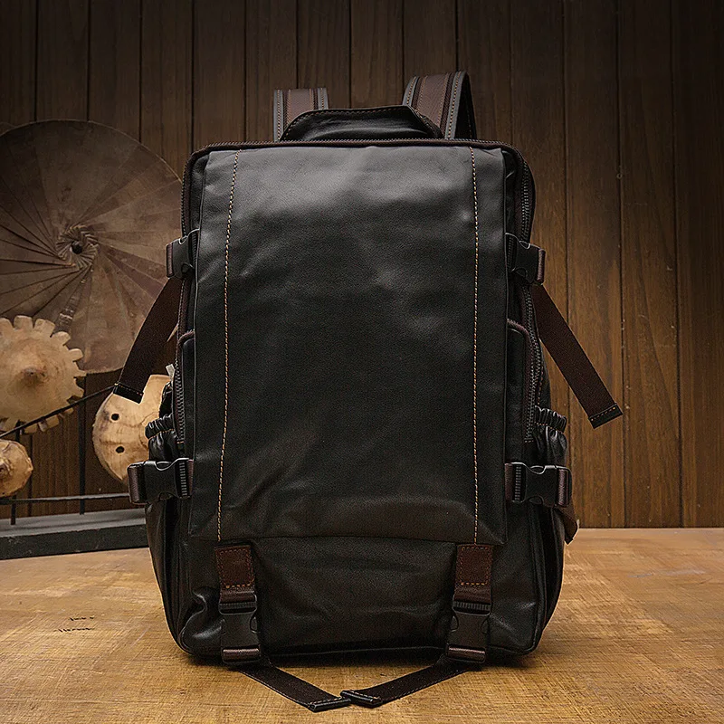 Handmade cowhide travel backpack men's leather business casual oil wax leather backpack computer bag trend personality schoolbag
Handmade cowhide travel backpack men's leather business casual oil wax leather backpack computer bag trend personality schoolbag