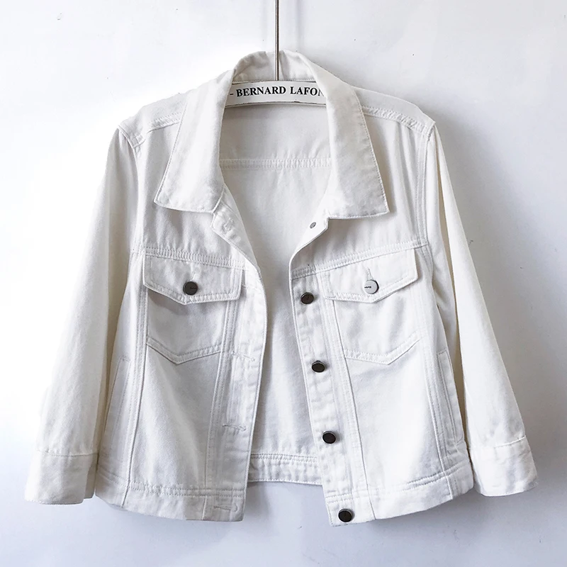Korean Fashion White Big Pocket Denim Jackets Women Slim Short Cowboy Outerwear Spring Autumn Casual Jeans Jacket Coat Female
Korean Fashion White Big Pocket Denim Jackets Women Slim Short Cowboy Outerwear Spring Autumn Casual Jeans Jacket Coat Female