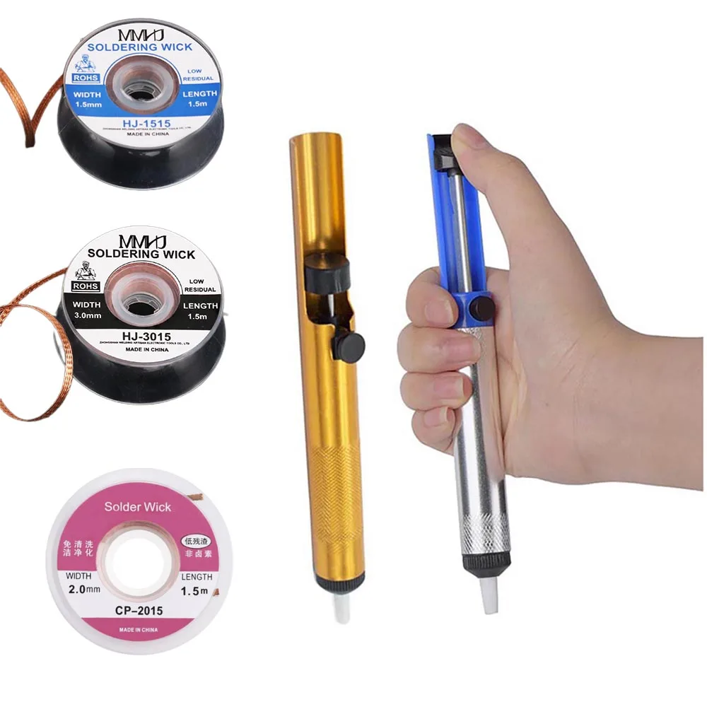Aluminum Desoldering Pump Welding Sucker 1.5M Tin Suction Tape Soldering Treasure Removal Line 1-3.5mm Welding Extractor Tools
Aluminum Desoldering Pump Welding Sucker 1.5M Tin Suction Tape Soldering Treasure Removal Line 1-3.5mm Welding Extractor Tools