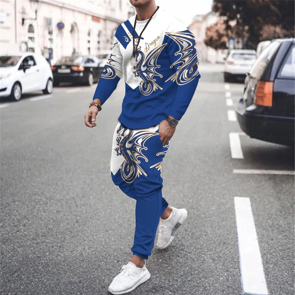 Summer Man Suit 3D Prin Men's Ropa Simple Tracksuits Fashion Personality Street Harajuku Long Sleeve Sportswear 2-Piece Set
Summer Man Suit 3D Prin Men's Ropa Simple Tracksuits Fashion Personality Street Harajuku Long Sleeve Sportswear 2-Piece Set