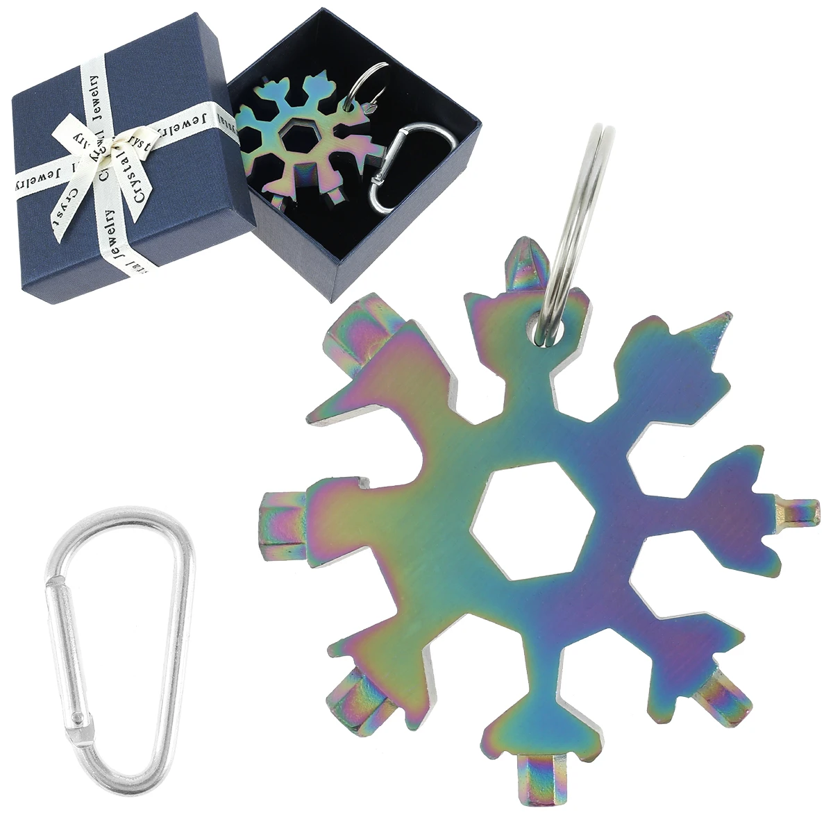Portable 18 In 1 Mini Snowflake Multi Pocket Tool Spanner Hex Wrench Multipurpose Camp Survive Outdoor Hike Key Ring Key Chain
Portable 18 In 1 Mini Snowflake Multi Pocket Tool Spanner Hex Wrench Multipurpose Camp Survive Outdoor Hike Key Ring Key Chain