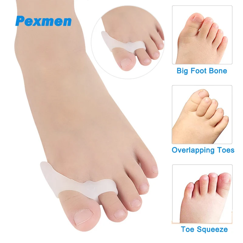 Pexmen 2Pcs Gel Toe Separators with 2 Loops for Kids Bunion Corrector Pads for Bunion Relief Overlapping Toe and Hallux Valgus
Pexmen 2Pcs Gel Toe Separators with 2 Loops for Kids Bunion Corrector Pads for Bunion Relief Overlapping Toe and Hallux Valgus
