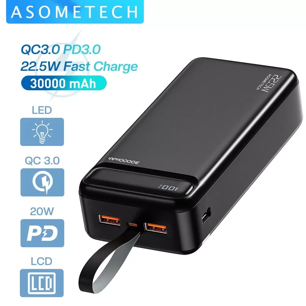 Power Bank 30000mAh Portable Charger Poverbank Fast Charging Powerbank 10000 20000mAh External Battery For iPhone 13 12
Power Bank 30000mAh Portable Charger Poverbank Fast Charging Powerbank 10000 20000mAh External Battery For iPhone 13 12