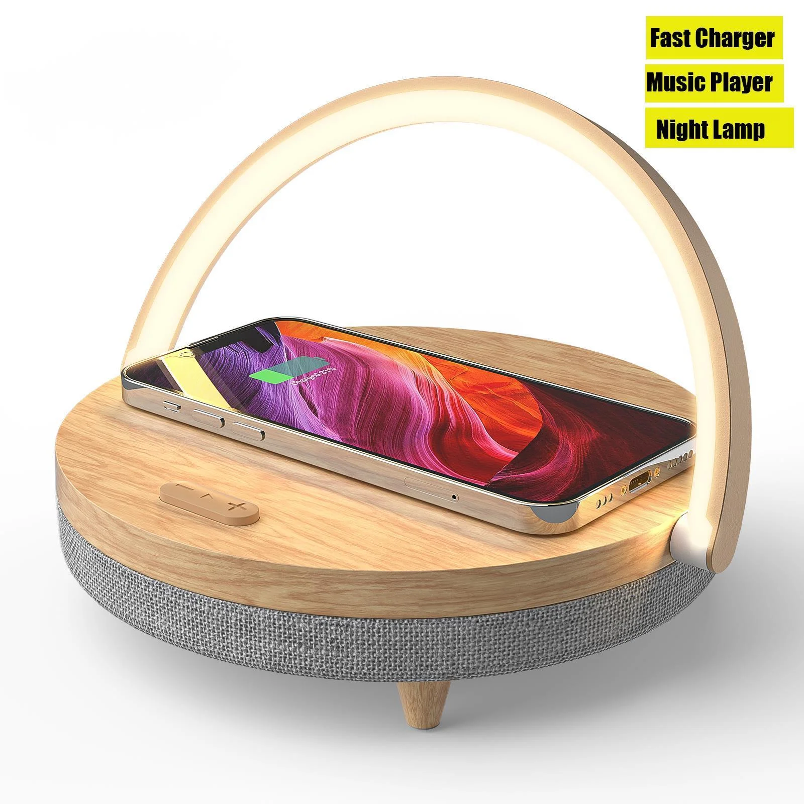 Multifuction Wireless Charger Bluetooth Speaker for IPhone 13 14 Wooden Table Lamp High Power Charging Light Speaker Bluetooth
Multifuction Wireless Charger Bluetooth Speaker for IPhone 13 14 Wooden Table Lamp High Power Charging Light Speaker Bluetooth