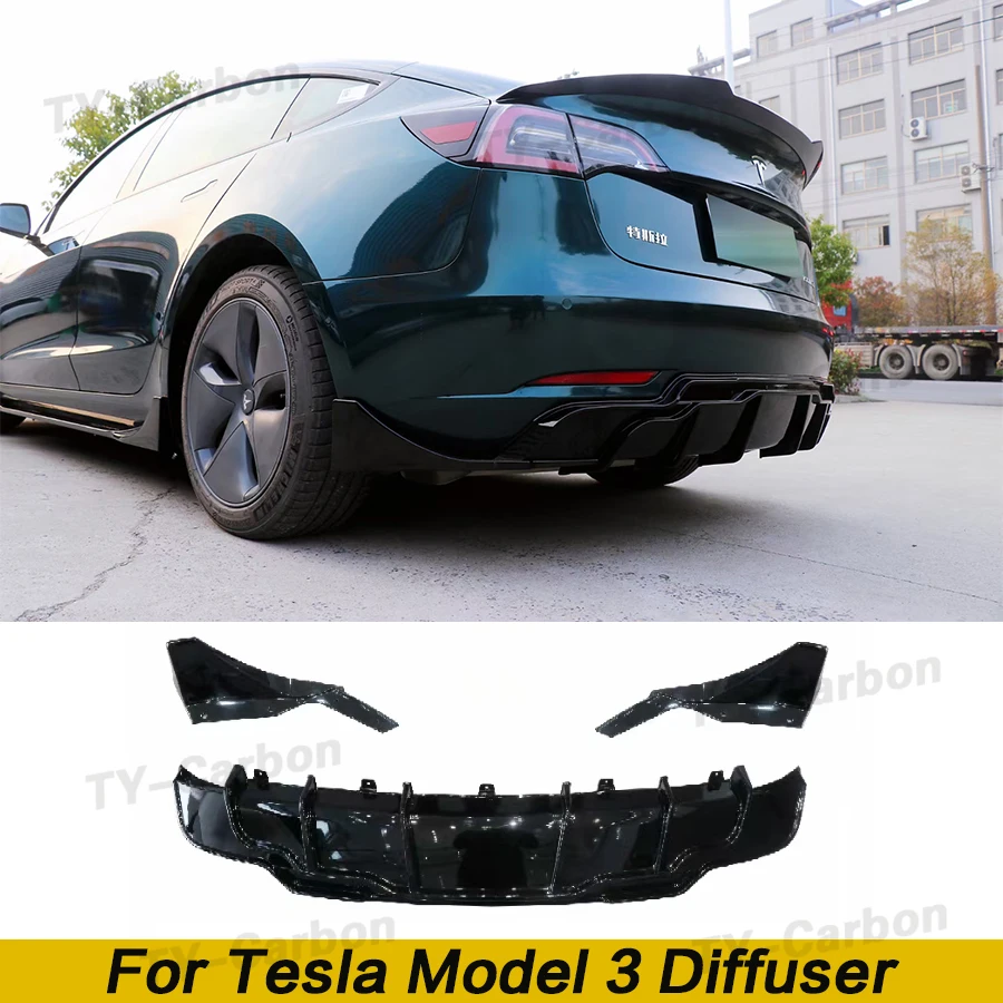 For Tesla Model 3 Sedan 2017-2021 4-Door Rear Bumper Diffuser Lip ABS Carbon Fiber Look Side Splitter Guard Plate Cover Chin Lid
For Tesla Model 3 Sedan 2017-2021 4-Door Rear Bumper Diffuser Lip ABS Carbon Fiber Look Side Splitter Guard Plate Cover Chin Lid