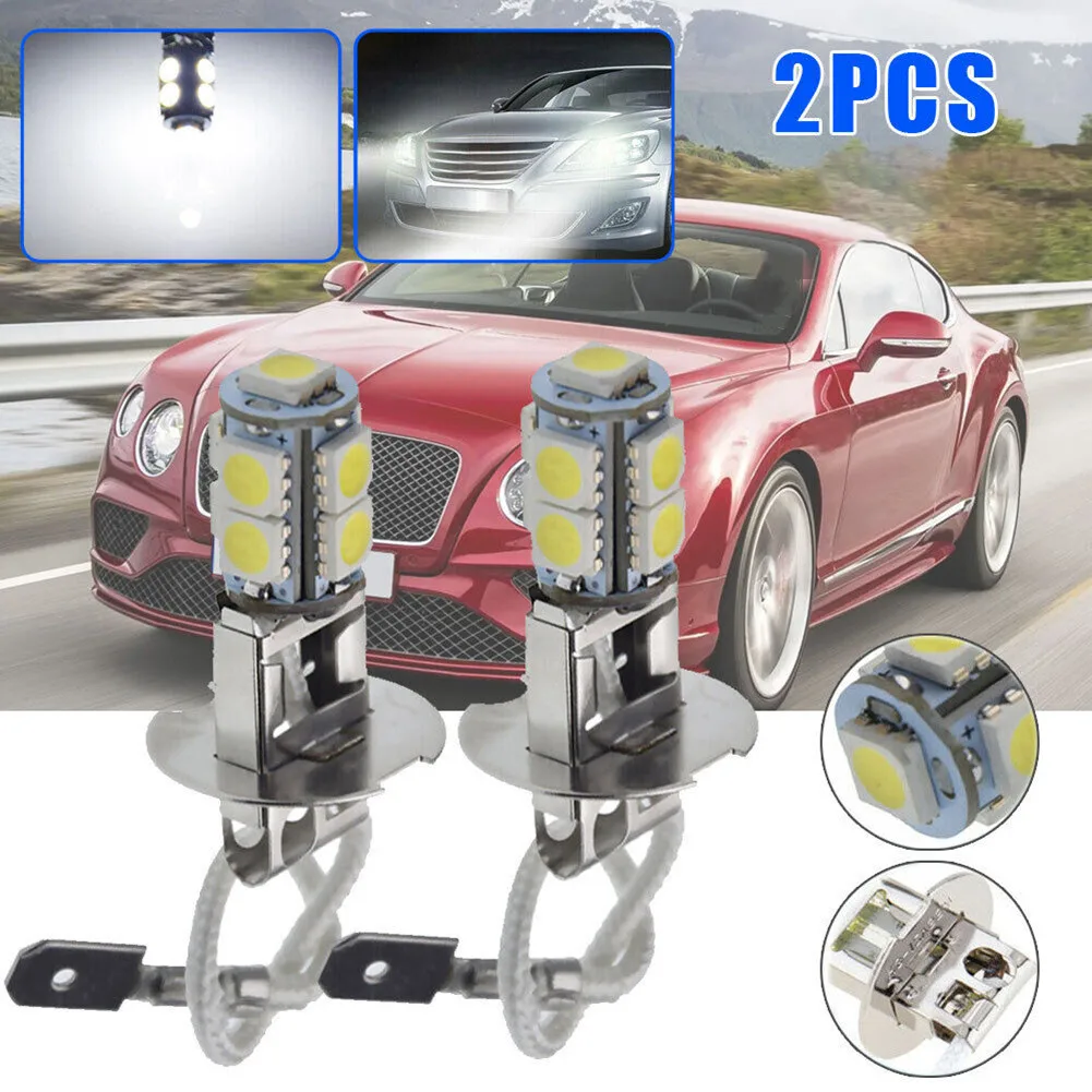 

2pcs H3 Car Fog Light DRL Driving Lamp 6V 5050 LED Chips 6000K White Replacement Parts Bulb 360 Degrees Fog Lamp Accessories